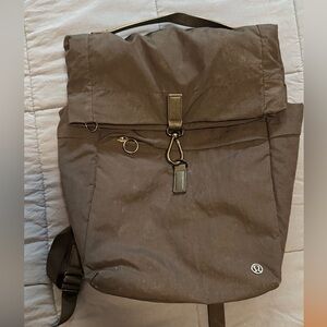 Black fold over Lululemon Backpack